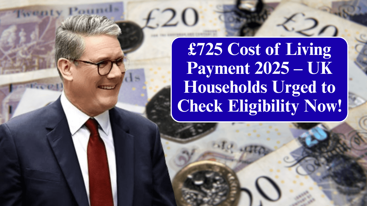 £725 Cost of Living Payment 2025 – UK Households Urged to Check Eligibility Now!